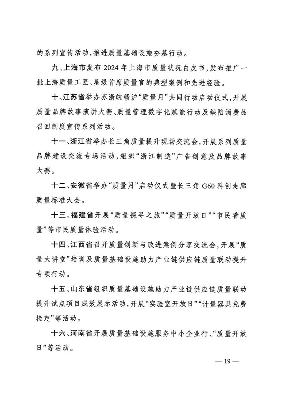 中國質(zhì)量檢驗協(xié)會關于轉(zhuǎn)發(fā)《關于開展2024年全國“質(zhì)量月”活動的通知》的函(質(zhì)檢協(xié)函〔2024〕116號)